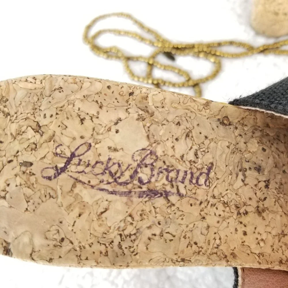 LUCKY BRAND Womens sz 8《276》Merinah‎ wedge cork heels